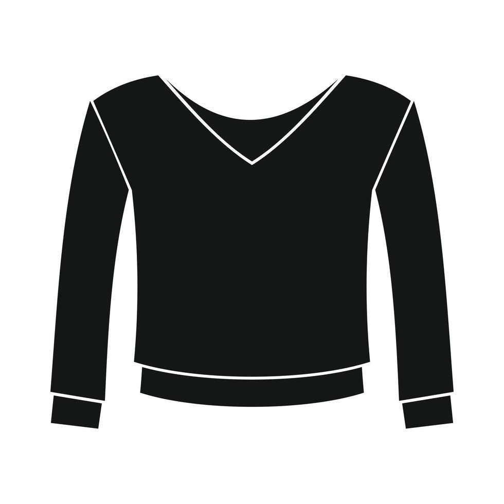 icono de suéter de mujer, estilo simple vector