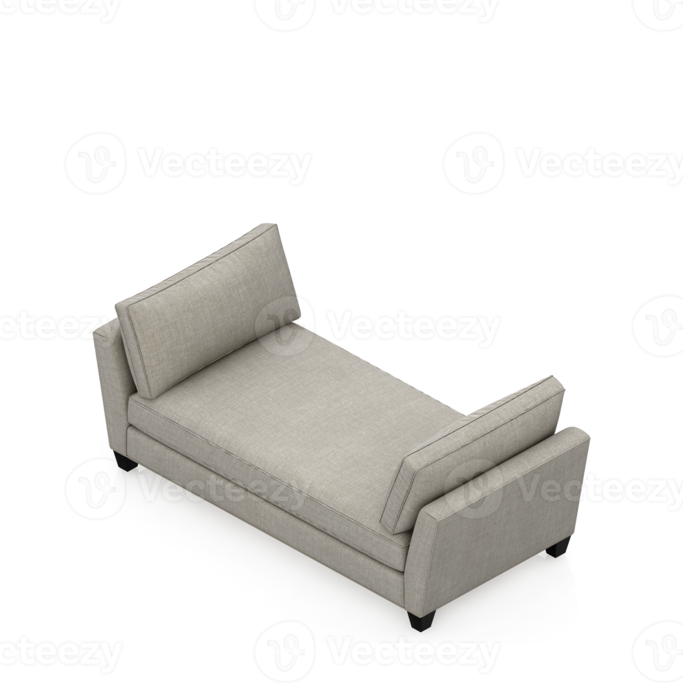 Isometric Chair 3D isolated rendering png
