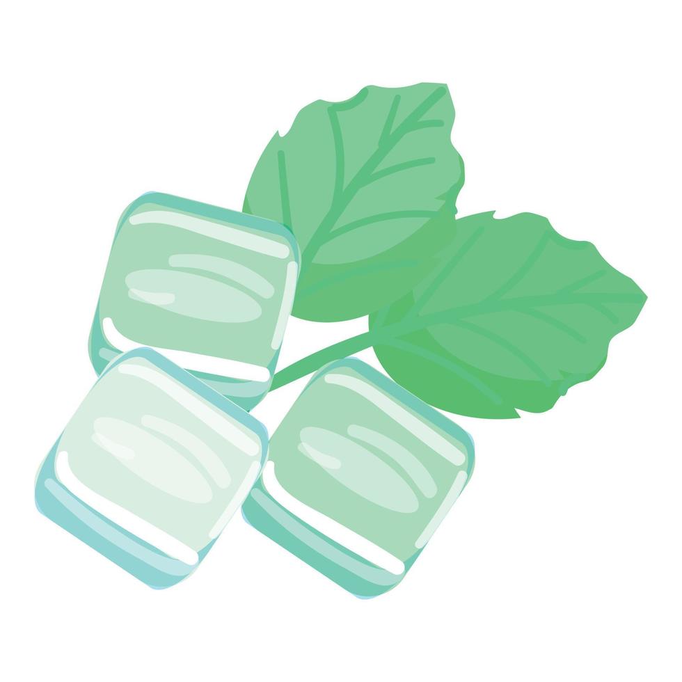 Mint gum pads icon cartoon vector. Chewy pack vector