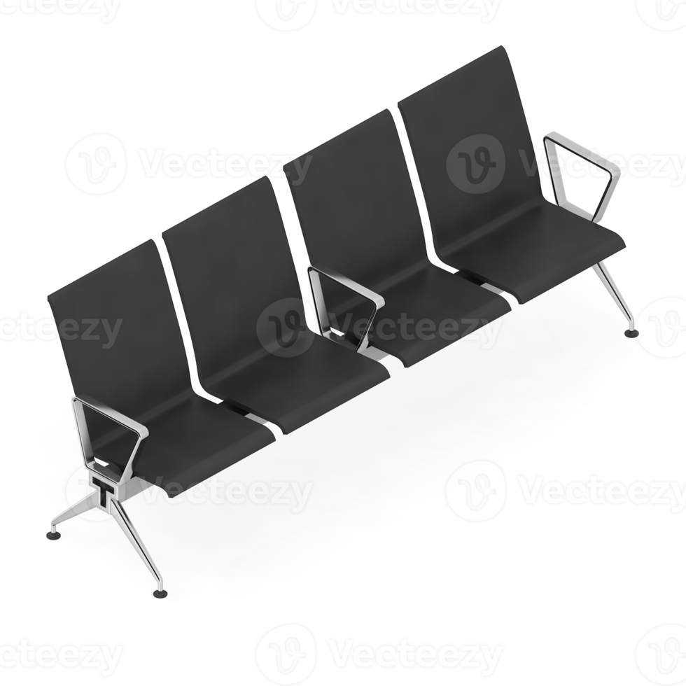 banc isométrique rendu 3d png