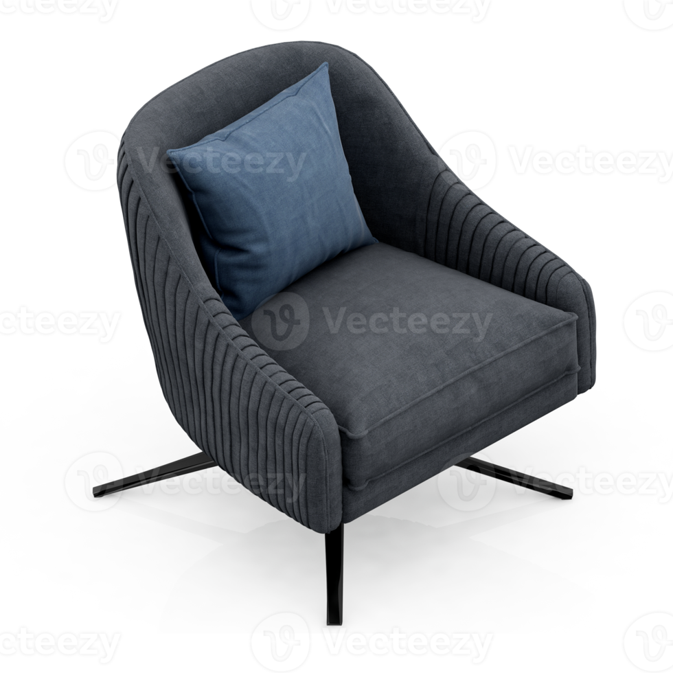 sillón isométrico aislado 3d render png