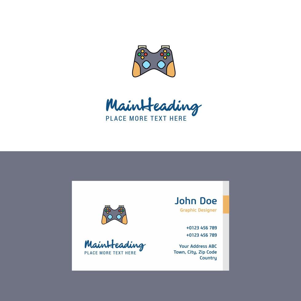 Flat Game controller Logo and Visiting Card Template Busienss Concept Logo Design vector