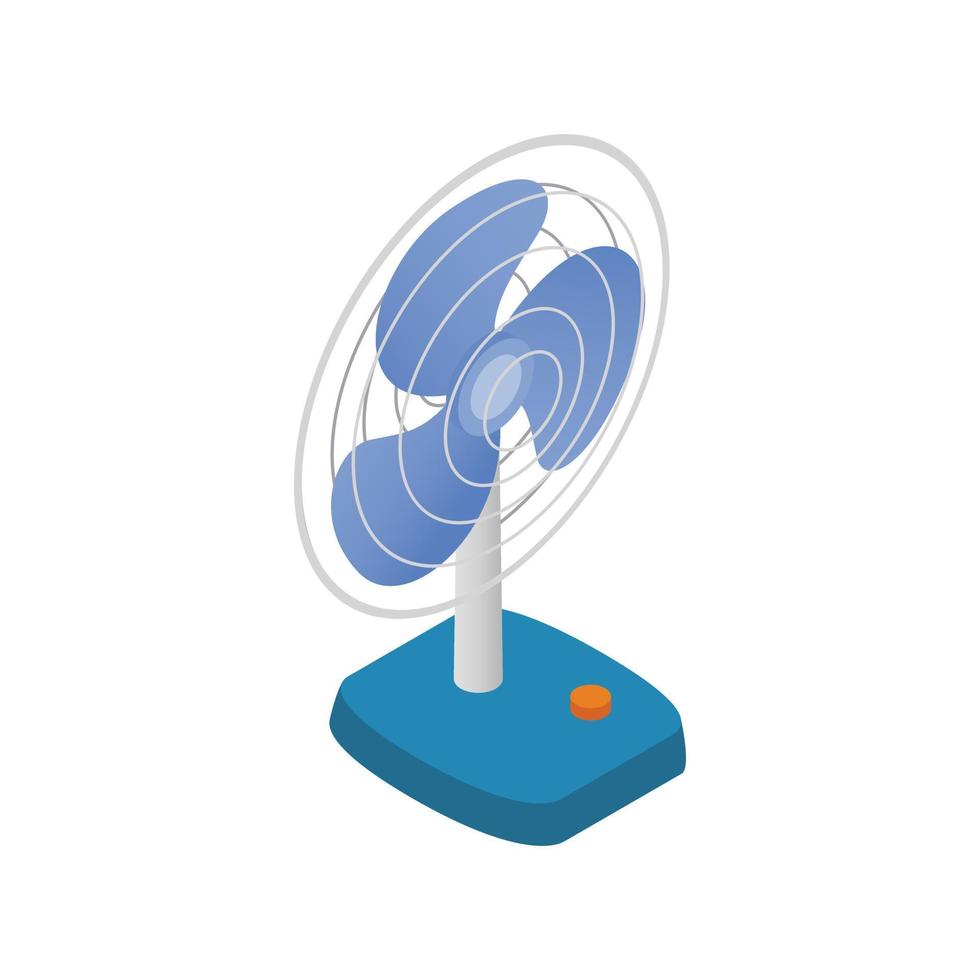 icono de ventilador, estilo 3d isométrico vector