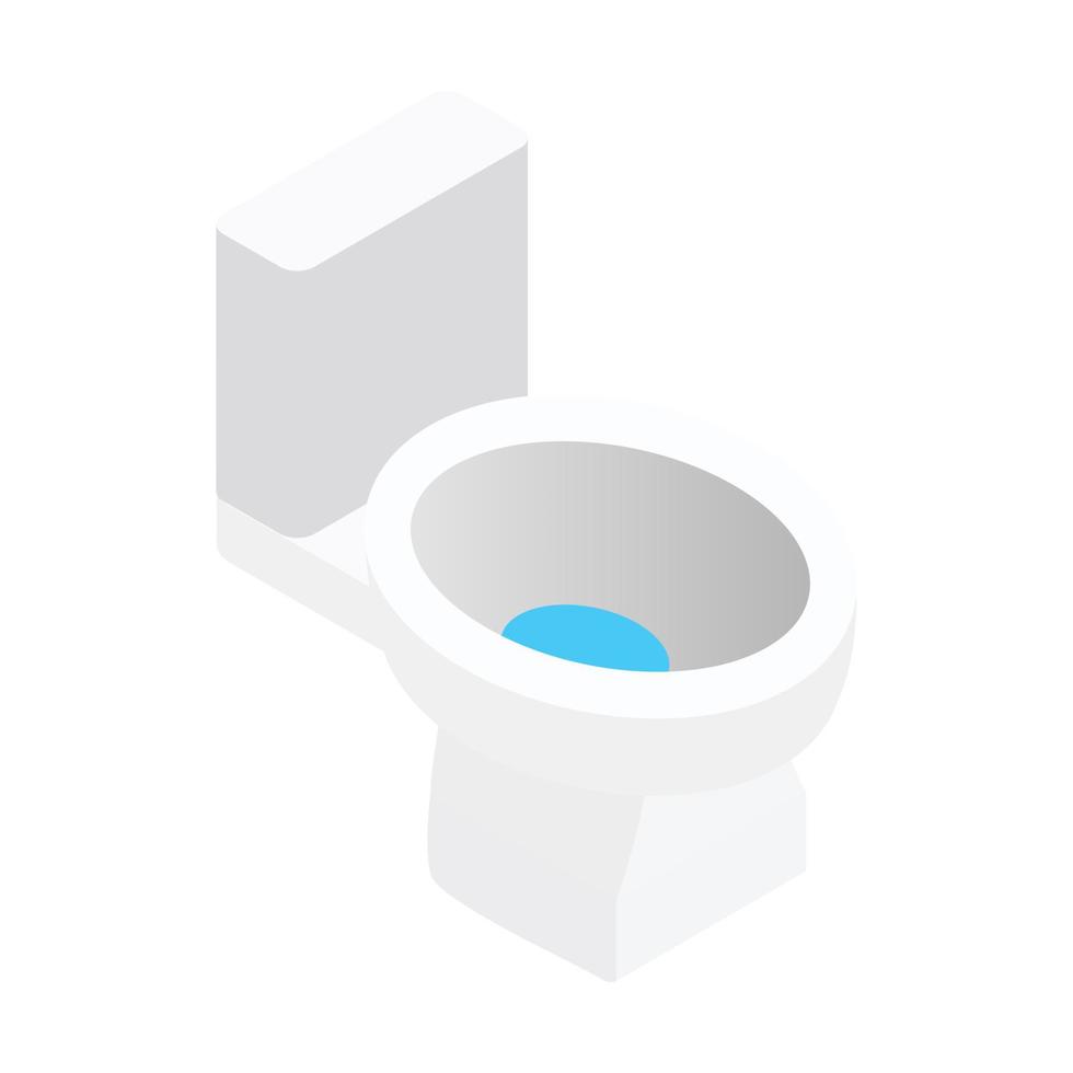 White toilet isometric 3d symbol vector