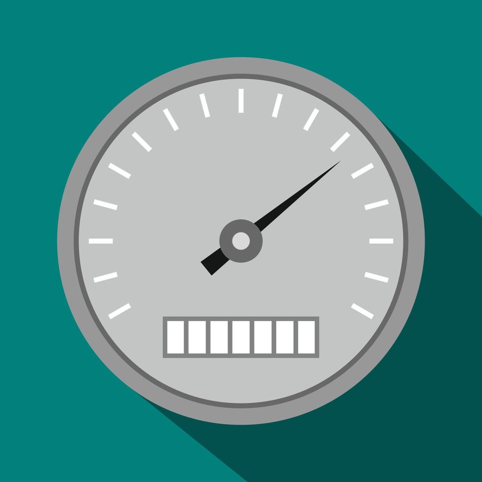 Speedometer icon in flat style vector