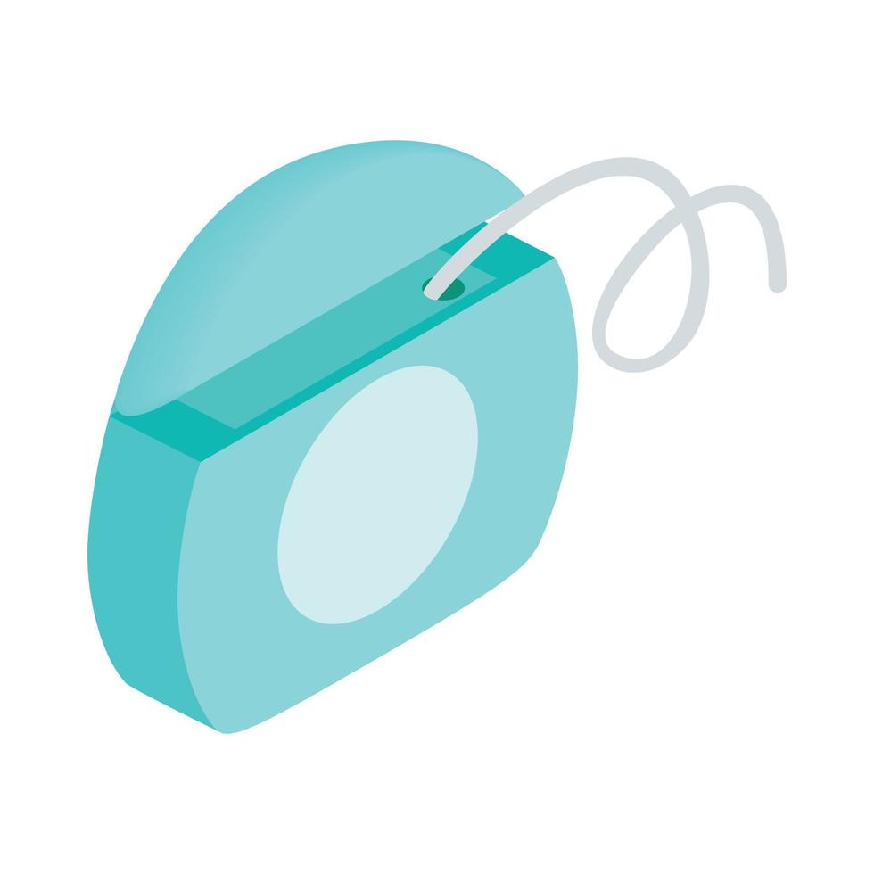 Dental floss icon, isometric 3d style vector