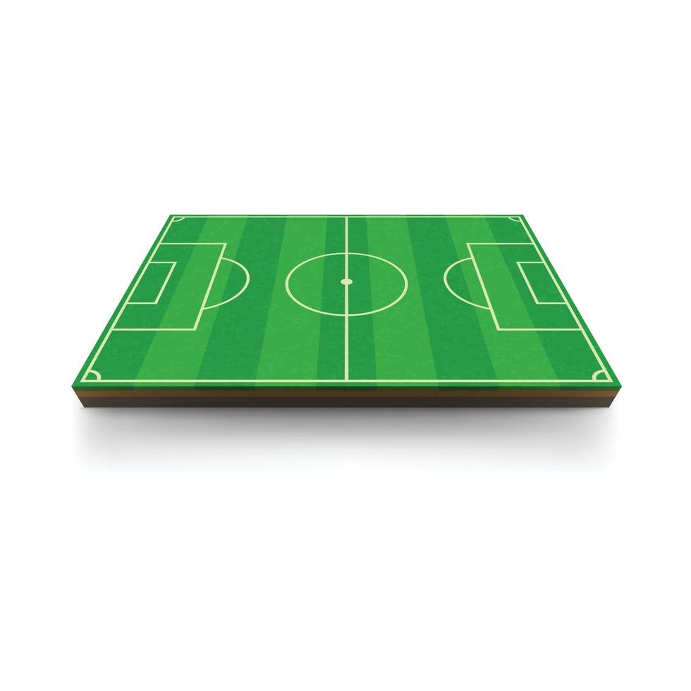 icono de campo de fútbol, estilo de dibujos animados vector