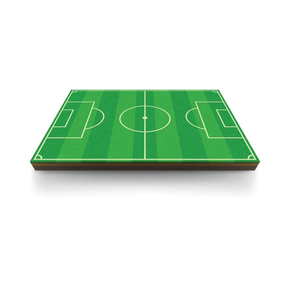 Football field icon, cartoon style vector