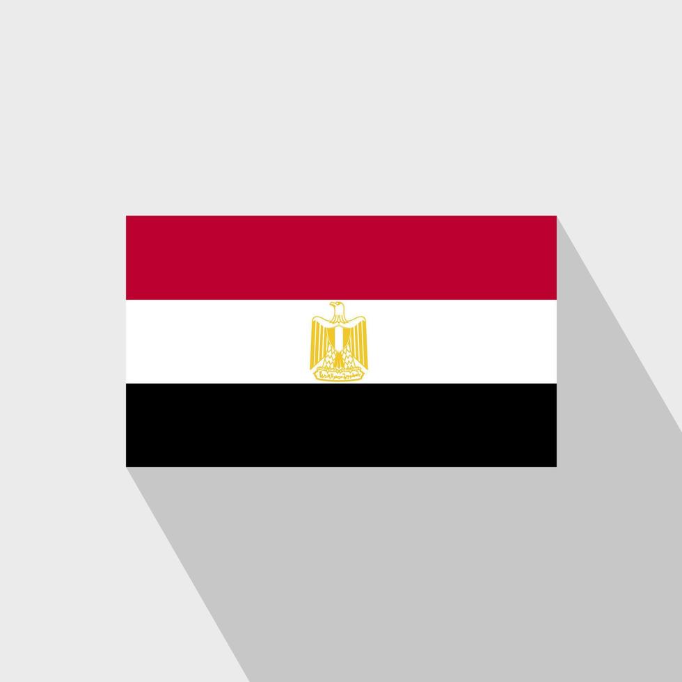 Egypt flag Long Shadow design vector