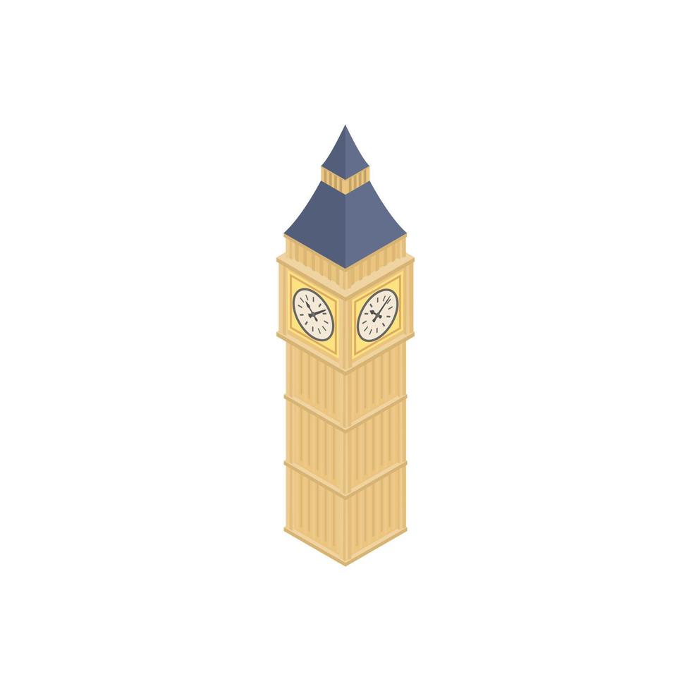 Big Ben in Westminster, London icon vector