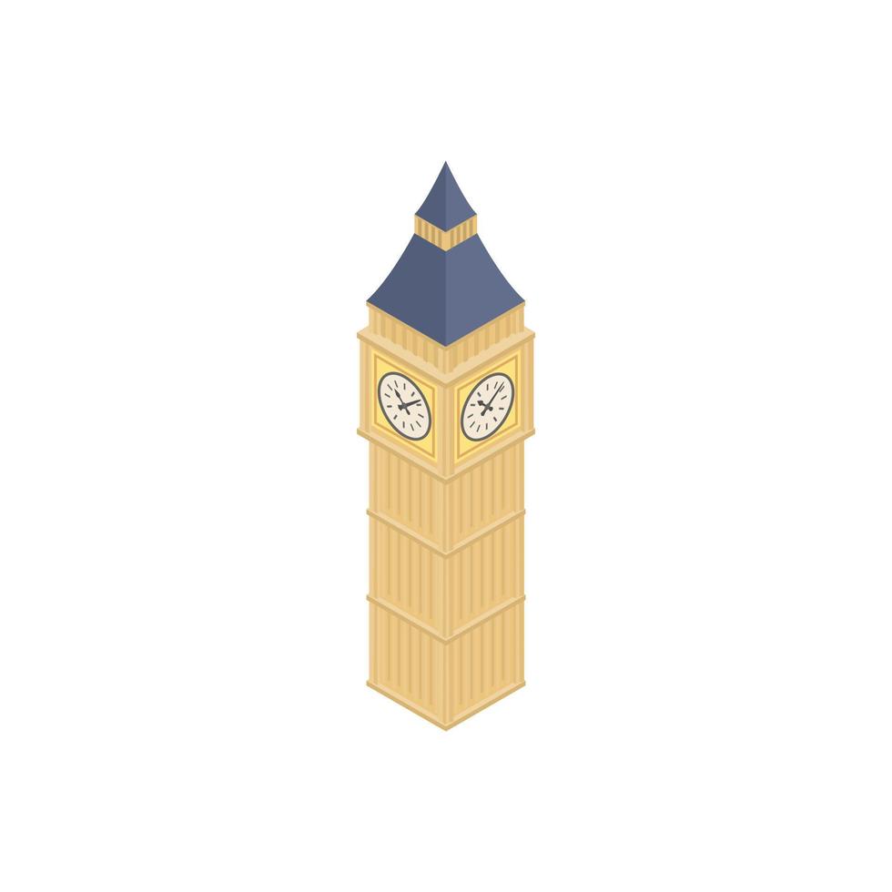 big ben en westminster, icono de londres vector