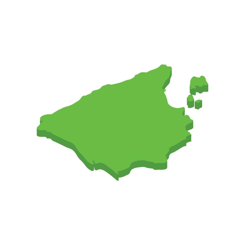 Spanish map icon, isometric 3d style vector