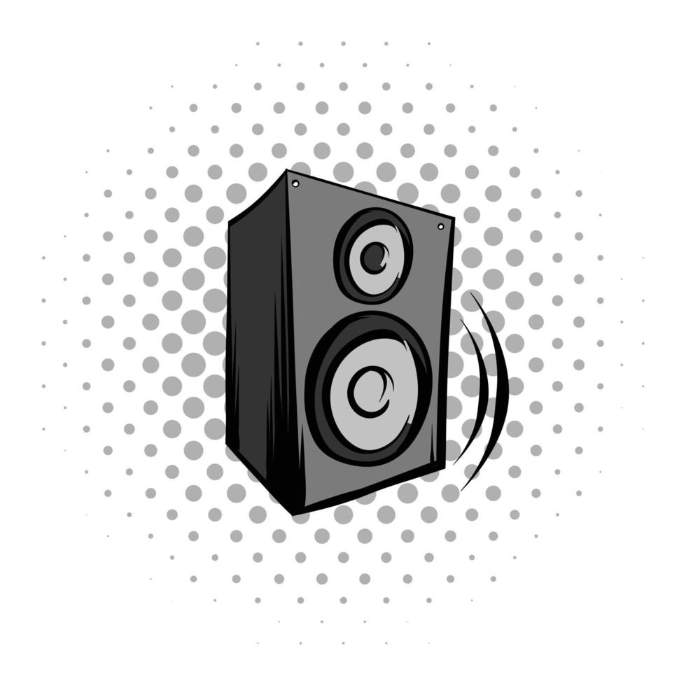 Audio speaker comics icon vector