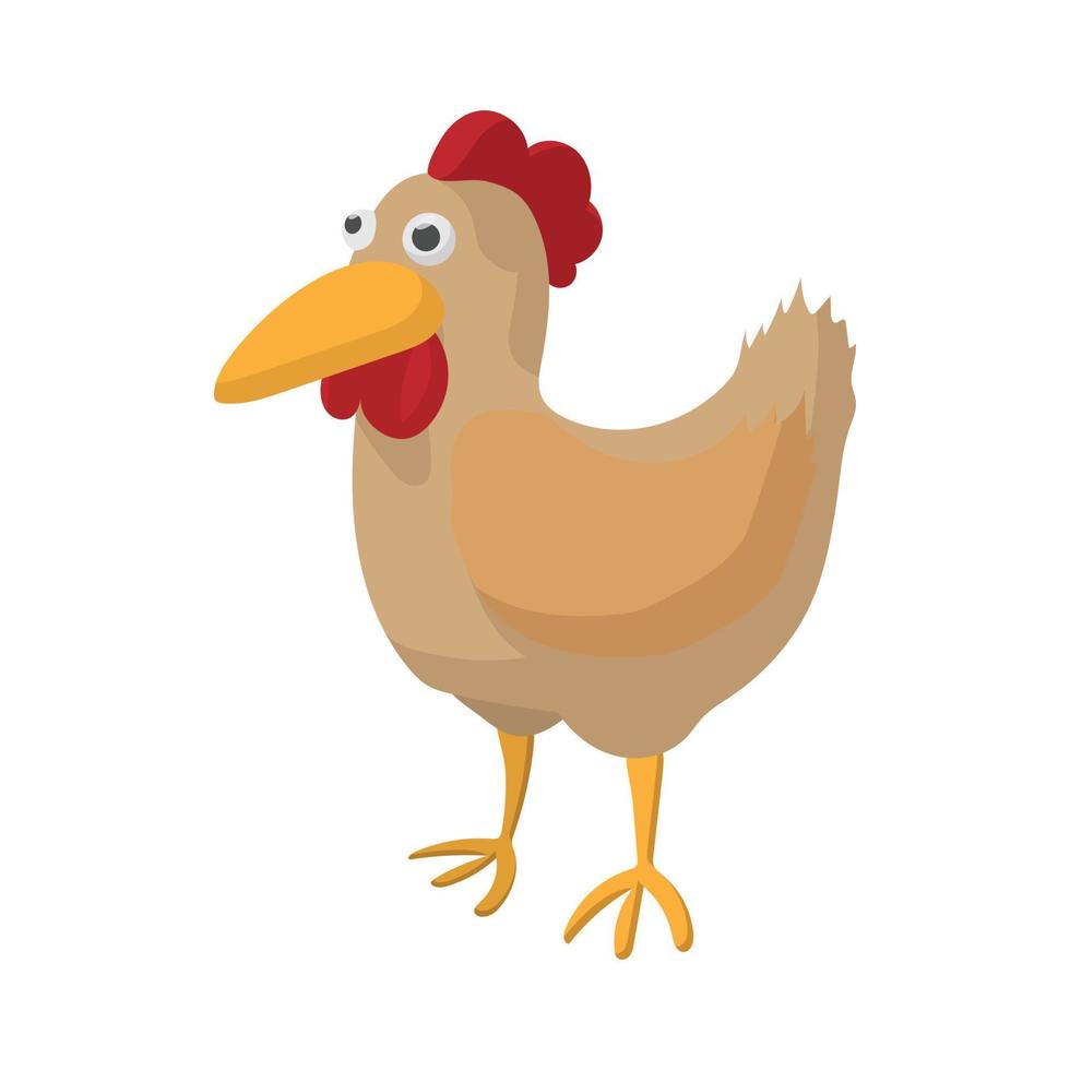 Chicken cartoon icon vector