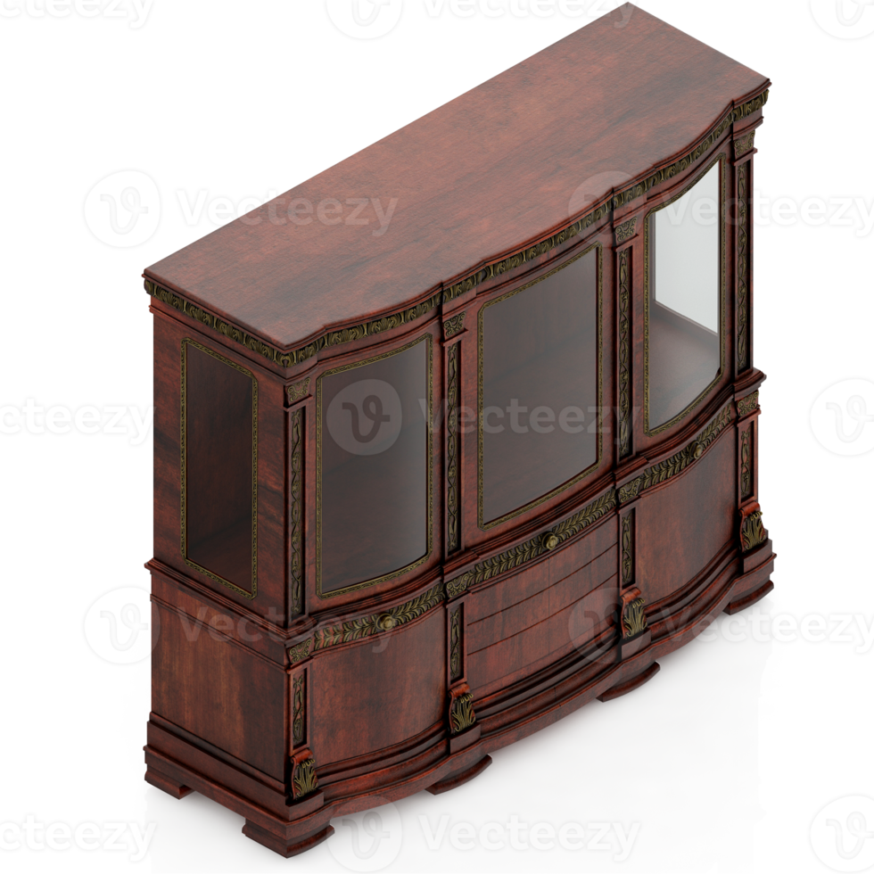 Isometric Cabinet 3D render png