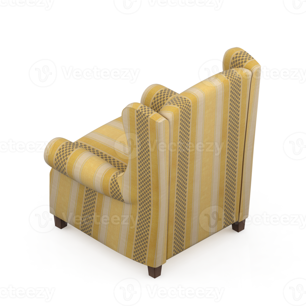 Isometric Armchair Isolated 3D render png