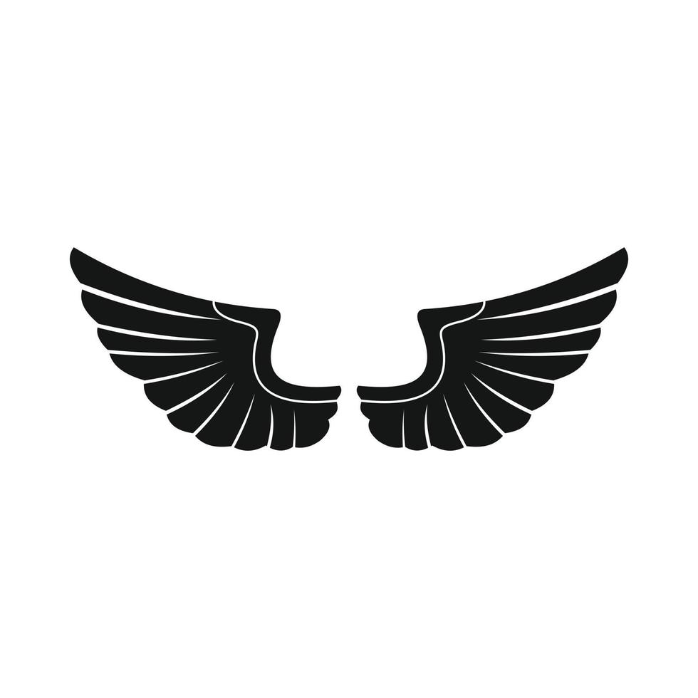 Wings icon in simple style vector