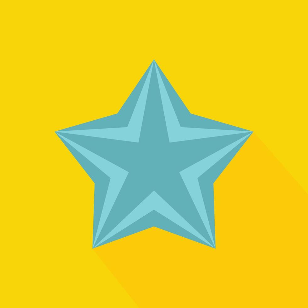 Star icon, flat style vector