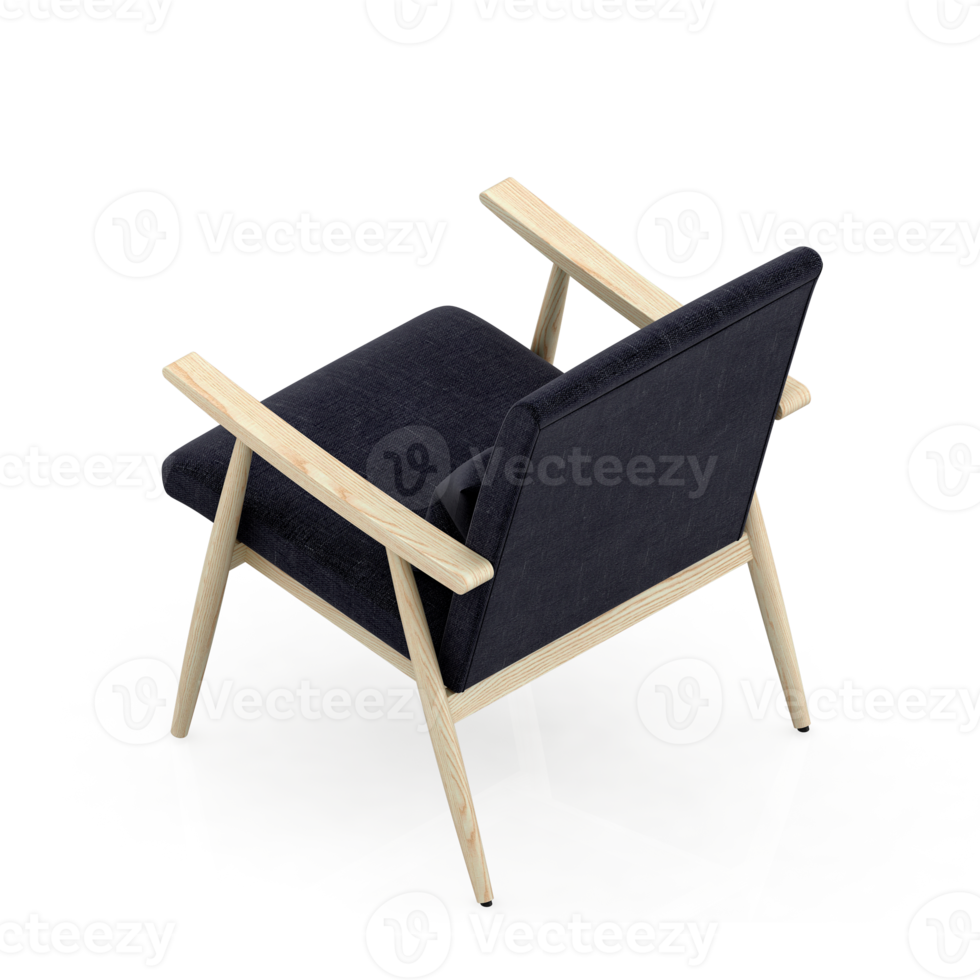 Isometric Chair 3D isolated rendering png