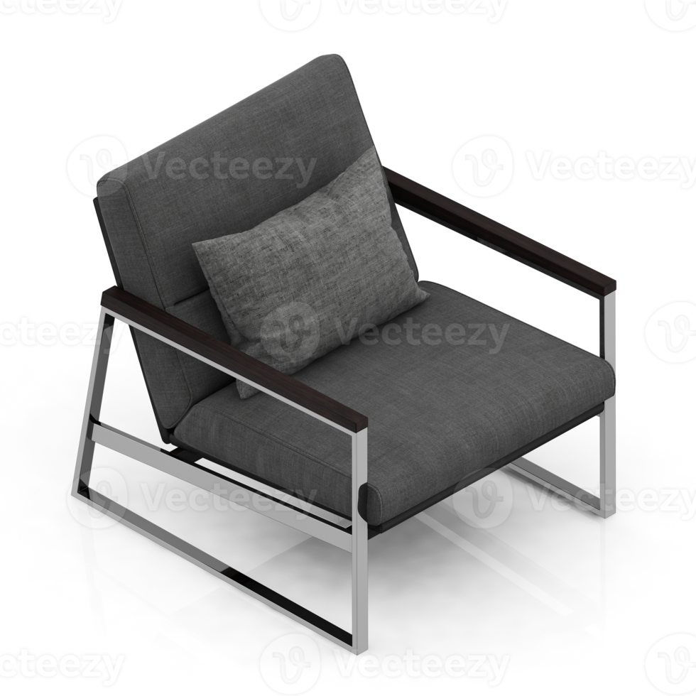 isometrisk fåtölj isolerat 3d framställa png