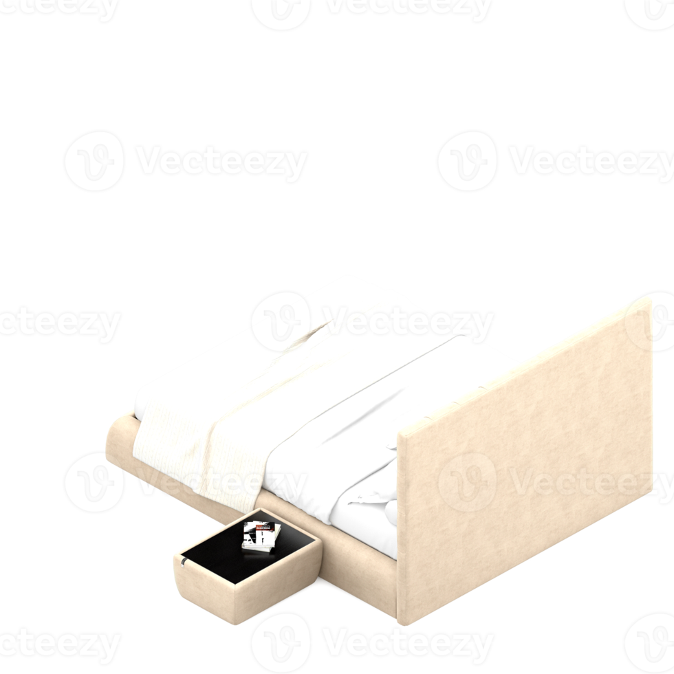 isometrico Camera da letto 3d rendere png