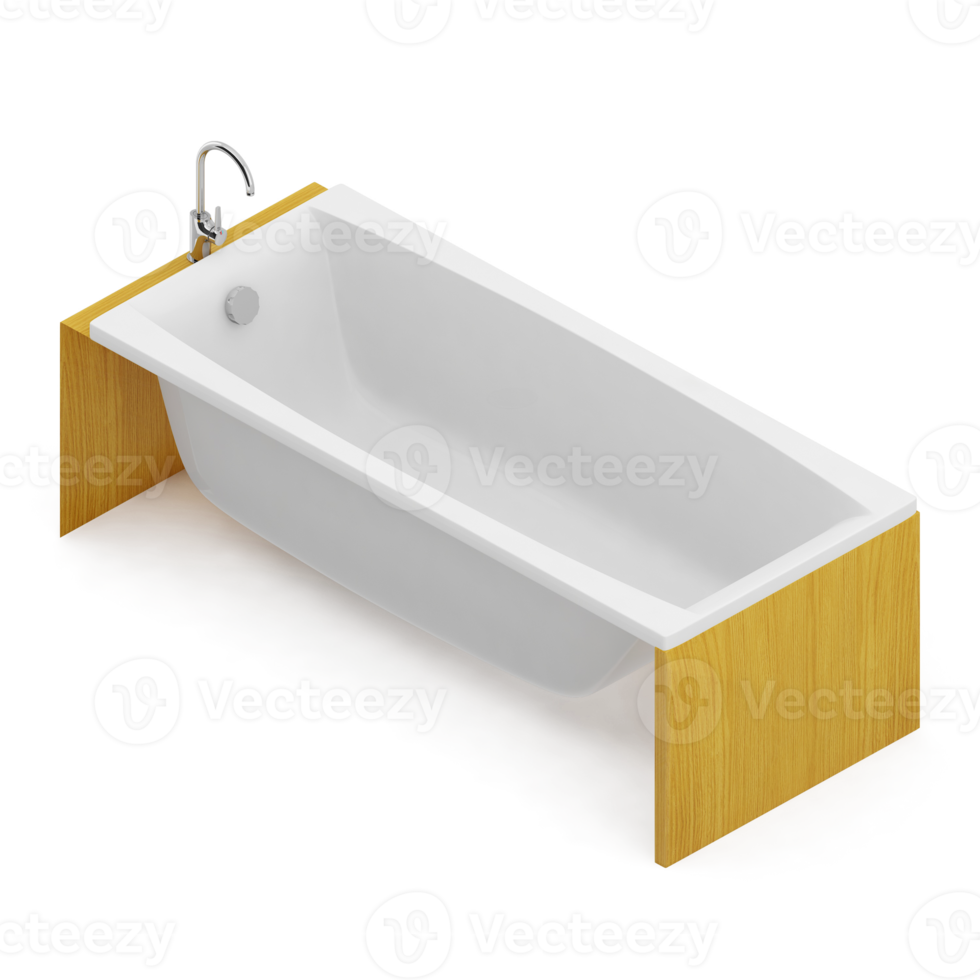 Isometric bathroom items 3D isolated render png