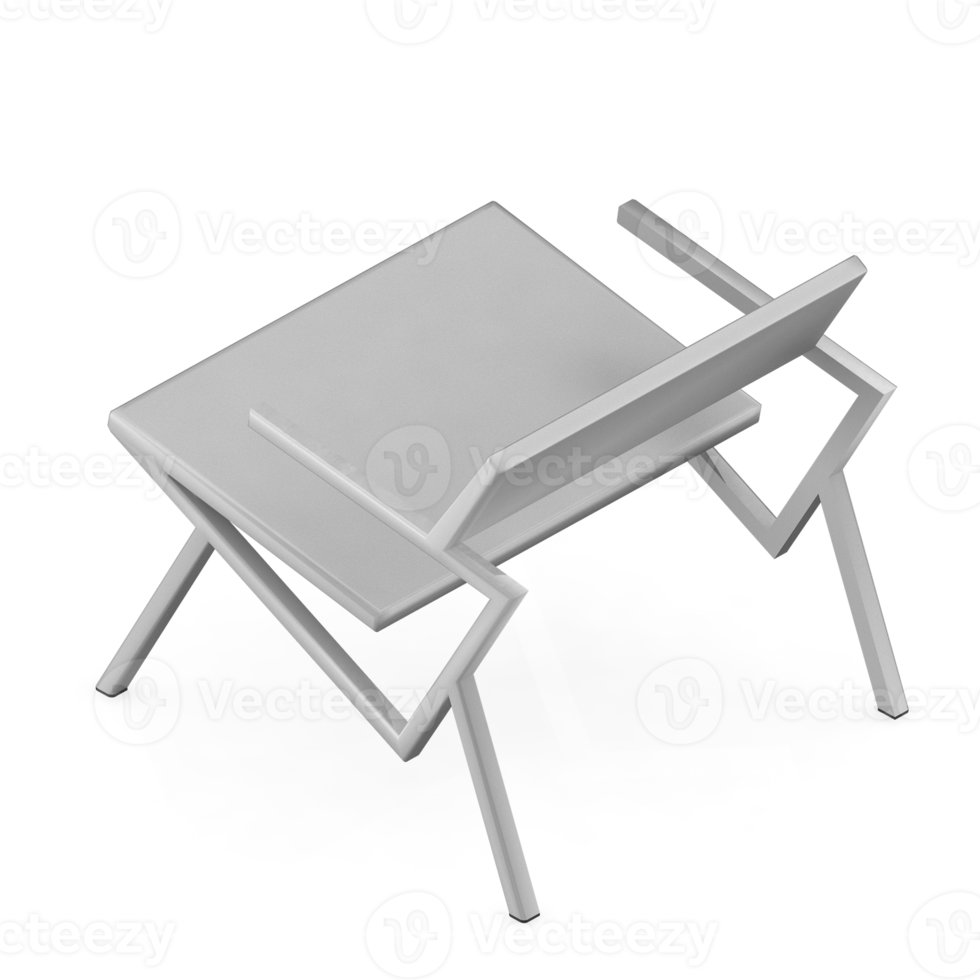 Isometric Chair 3D isolated rendering png