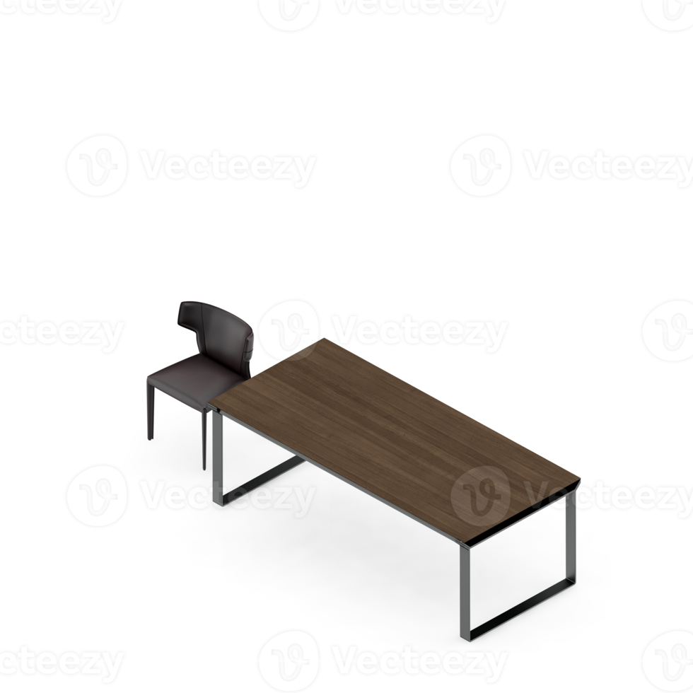 Isometric Table Set 3D render png