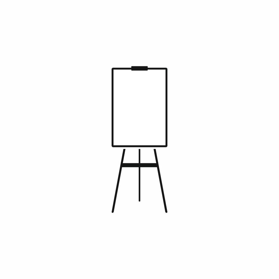 Blank flip chart icon, simple style vector