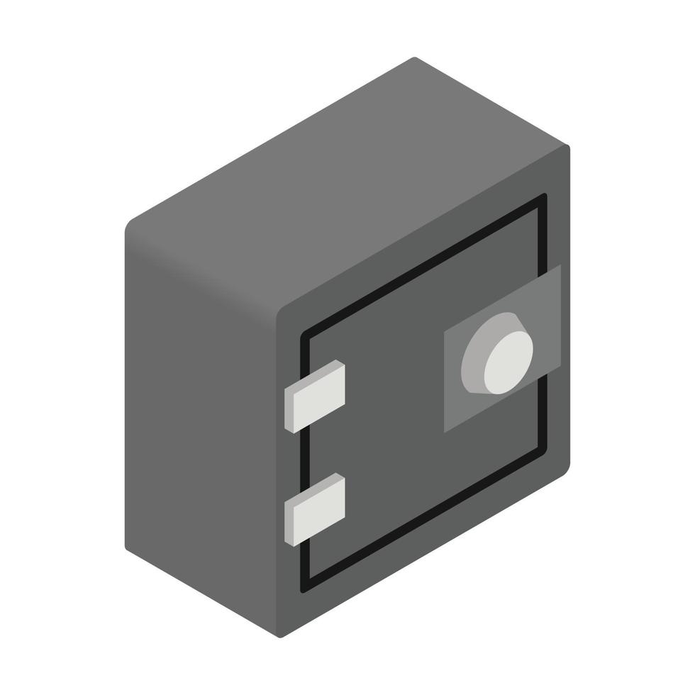 Security safe isometric 3d icon vector