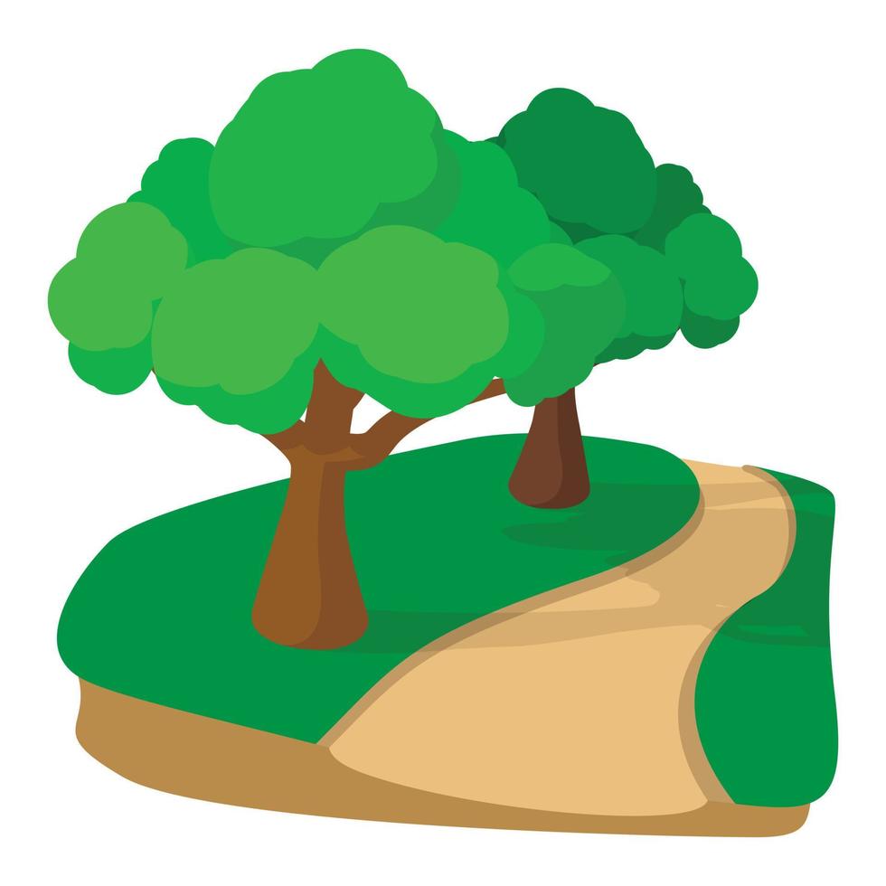 Jogging track in the park cartoon icon vector