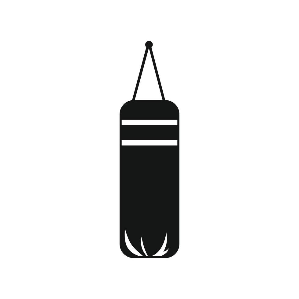 Punching bag for boxing icon, simple style vector