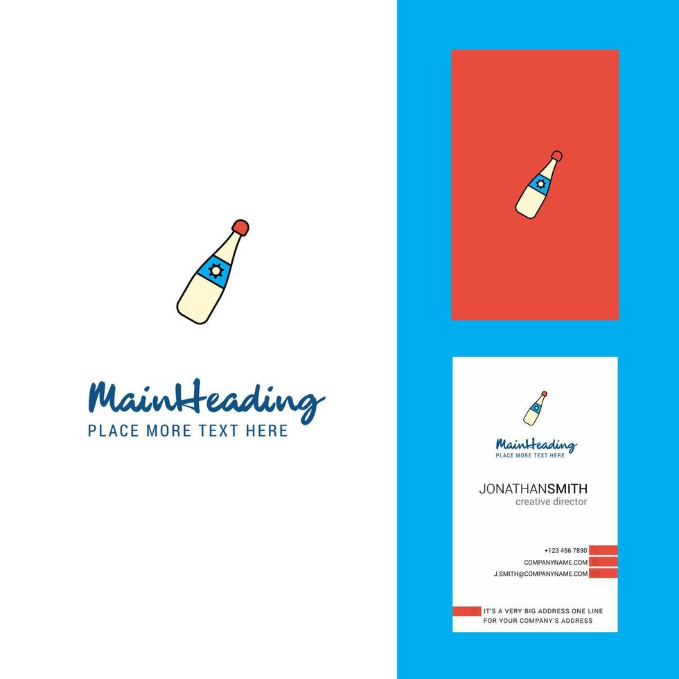 Celebration drink Creative Logo and business card vertical Design Vector