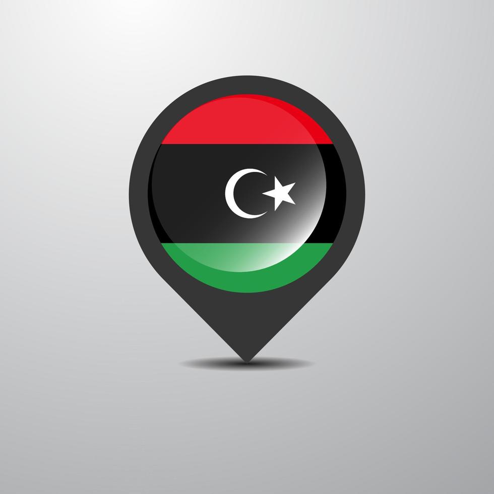 Libya Map Pin vector