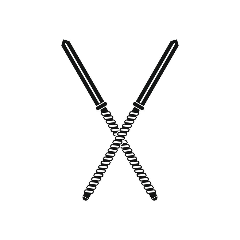 Japanese kendo sword icon vector