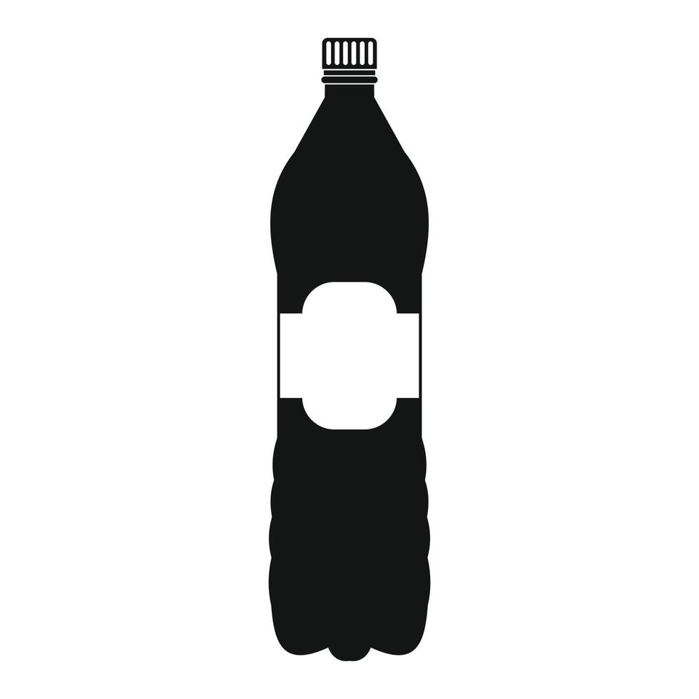 Plastic bottle black simple icon vector