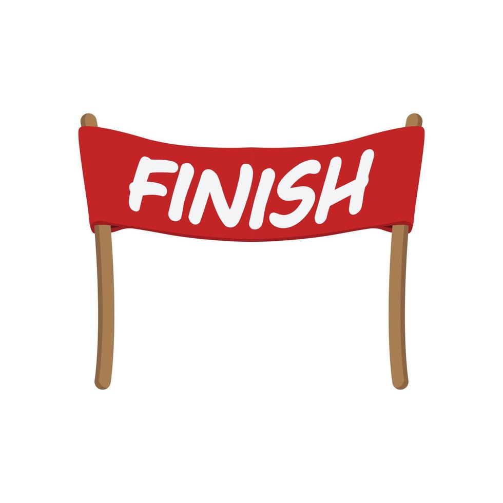 Red ribbon in finishing line vector
