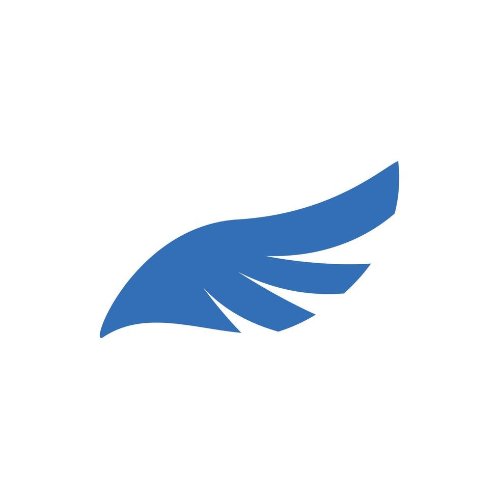 icono de ala de ángel azul, estilo simple vector