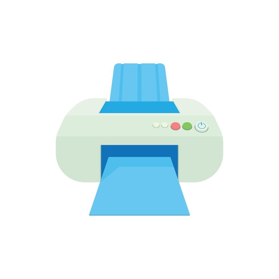 Printer icon in cartoon style vector