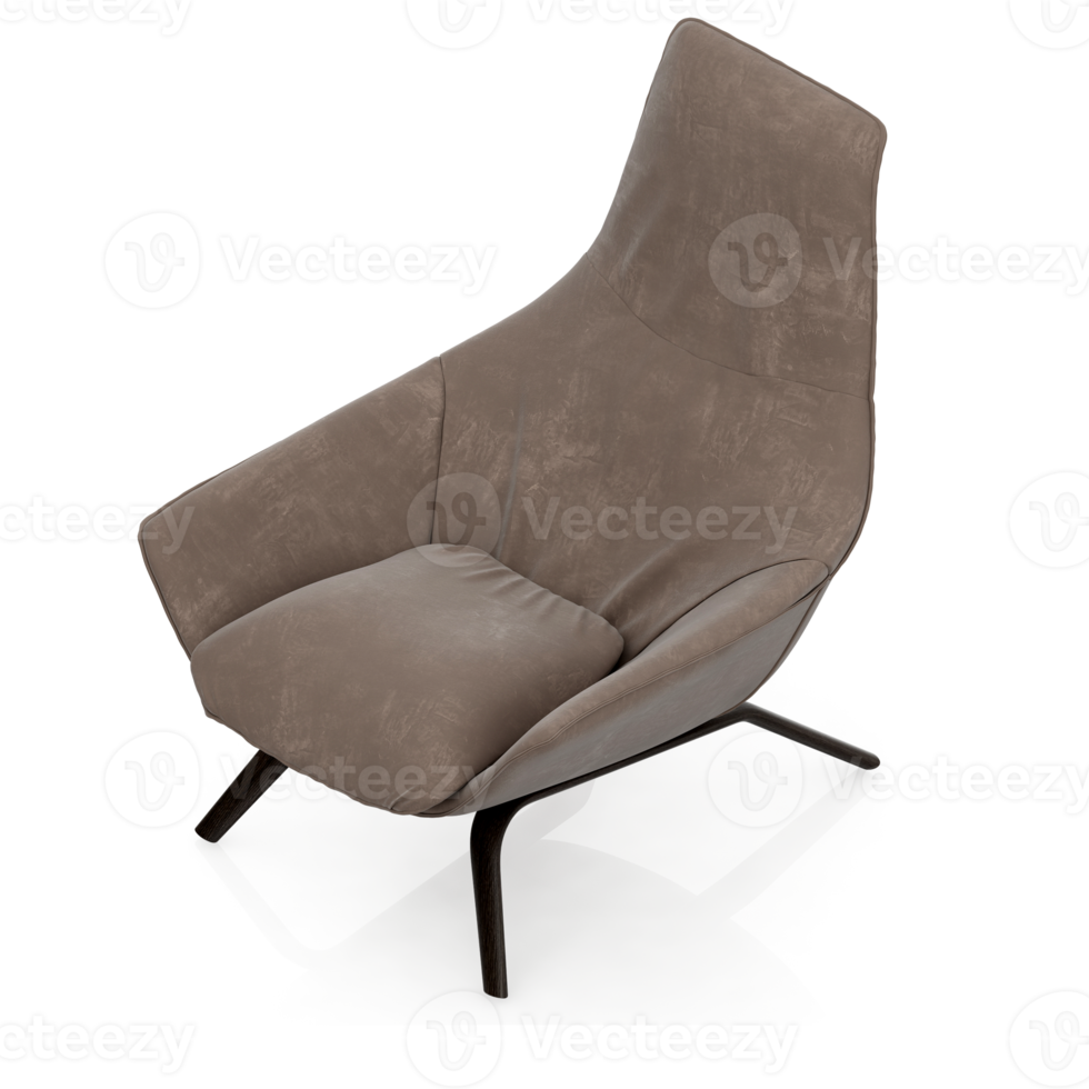 Isometric Chair 3D isolated rendering png