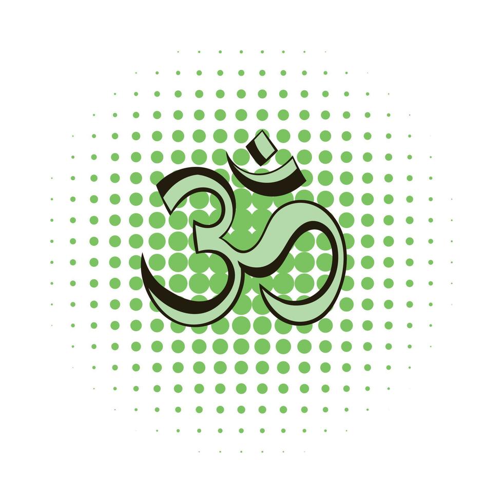 Om sign comics icon vector