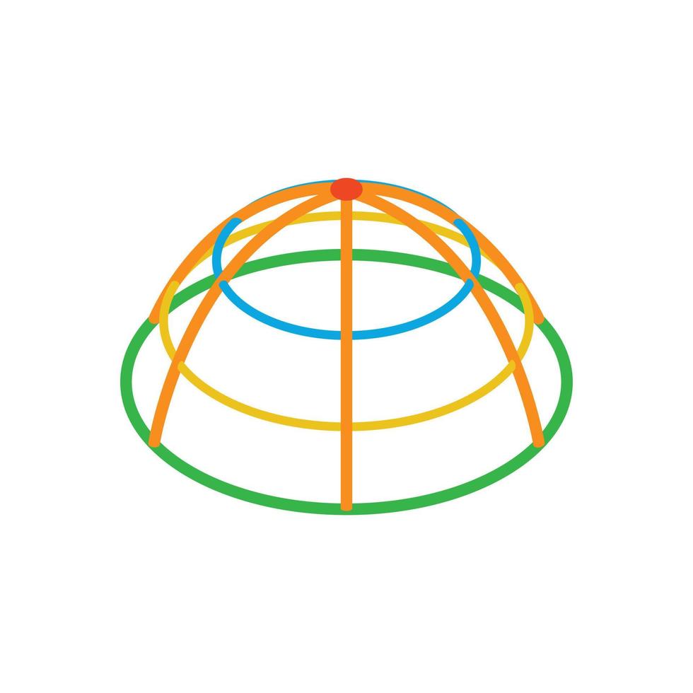 Climbing frame isometric 3d icon vector
