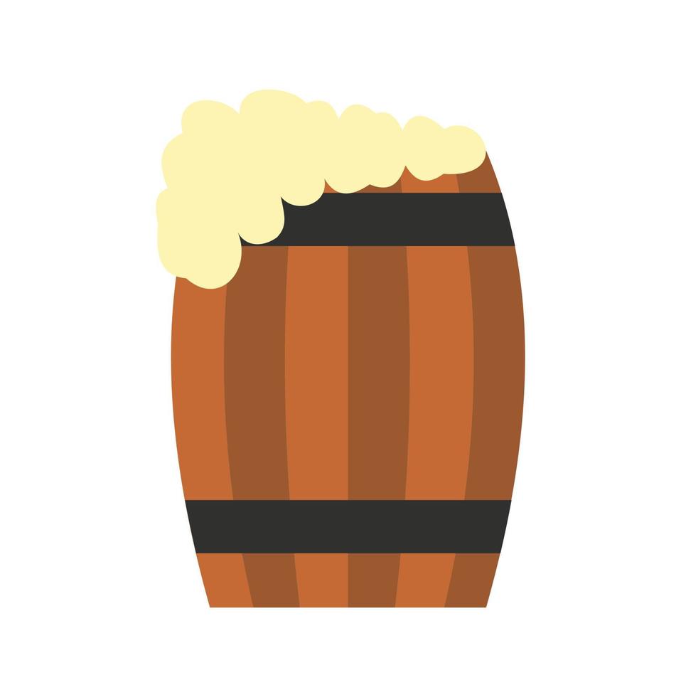 Keg of beer flat icon vector