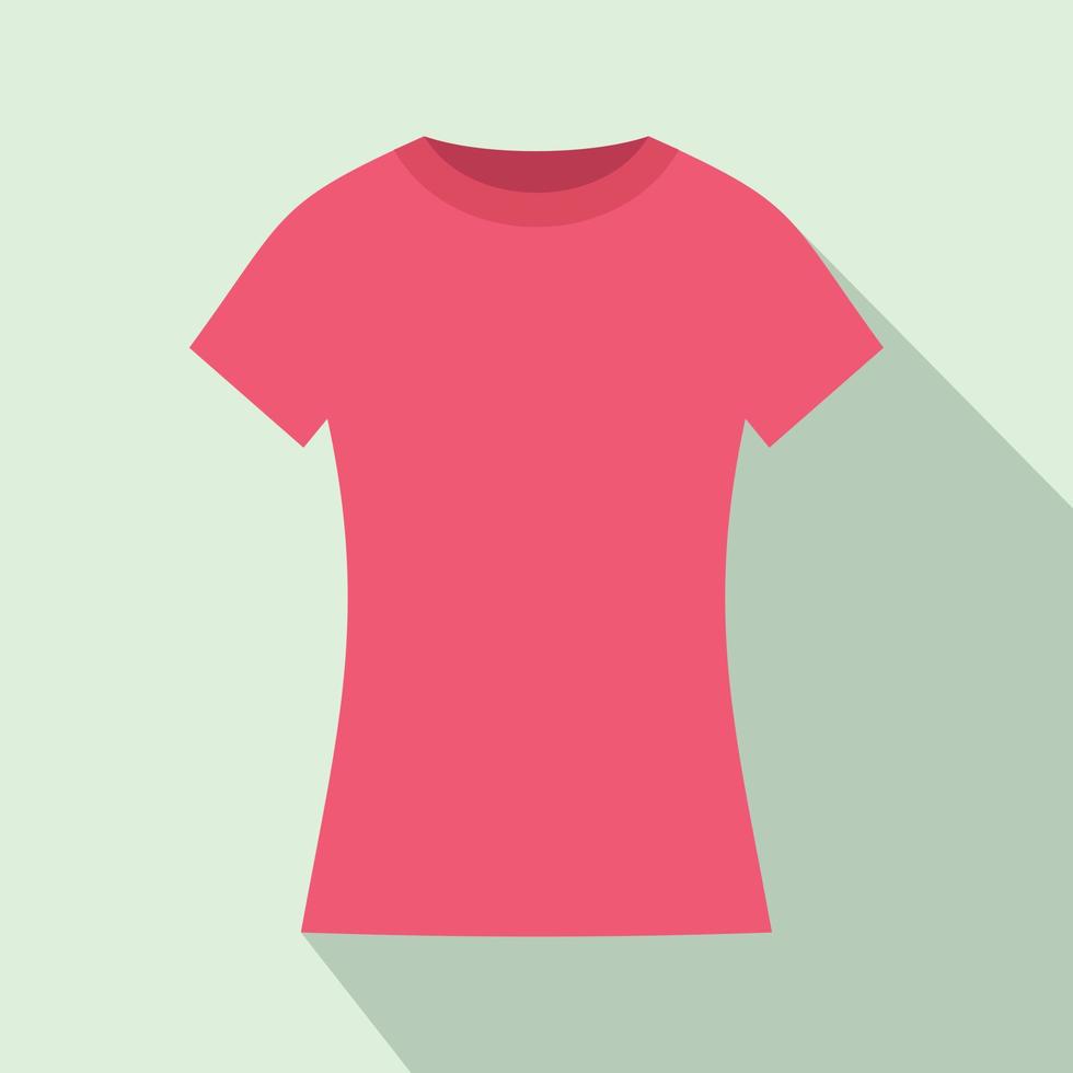 icono de camiseta rosa, estilo plano vector