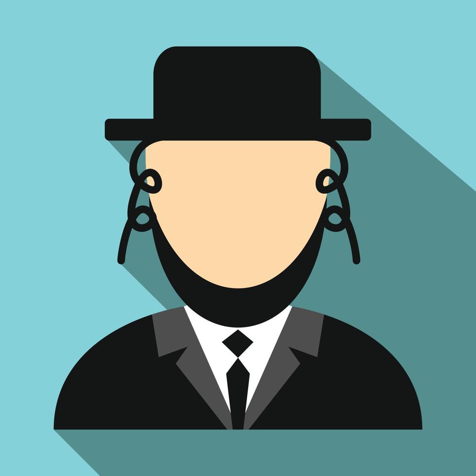 Rabbi flat icon vector