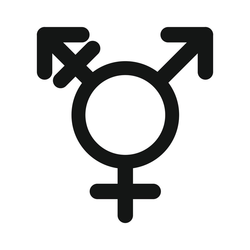 Homosexual family black simple icon vector