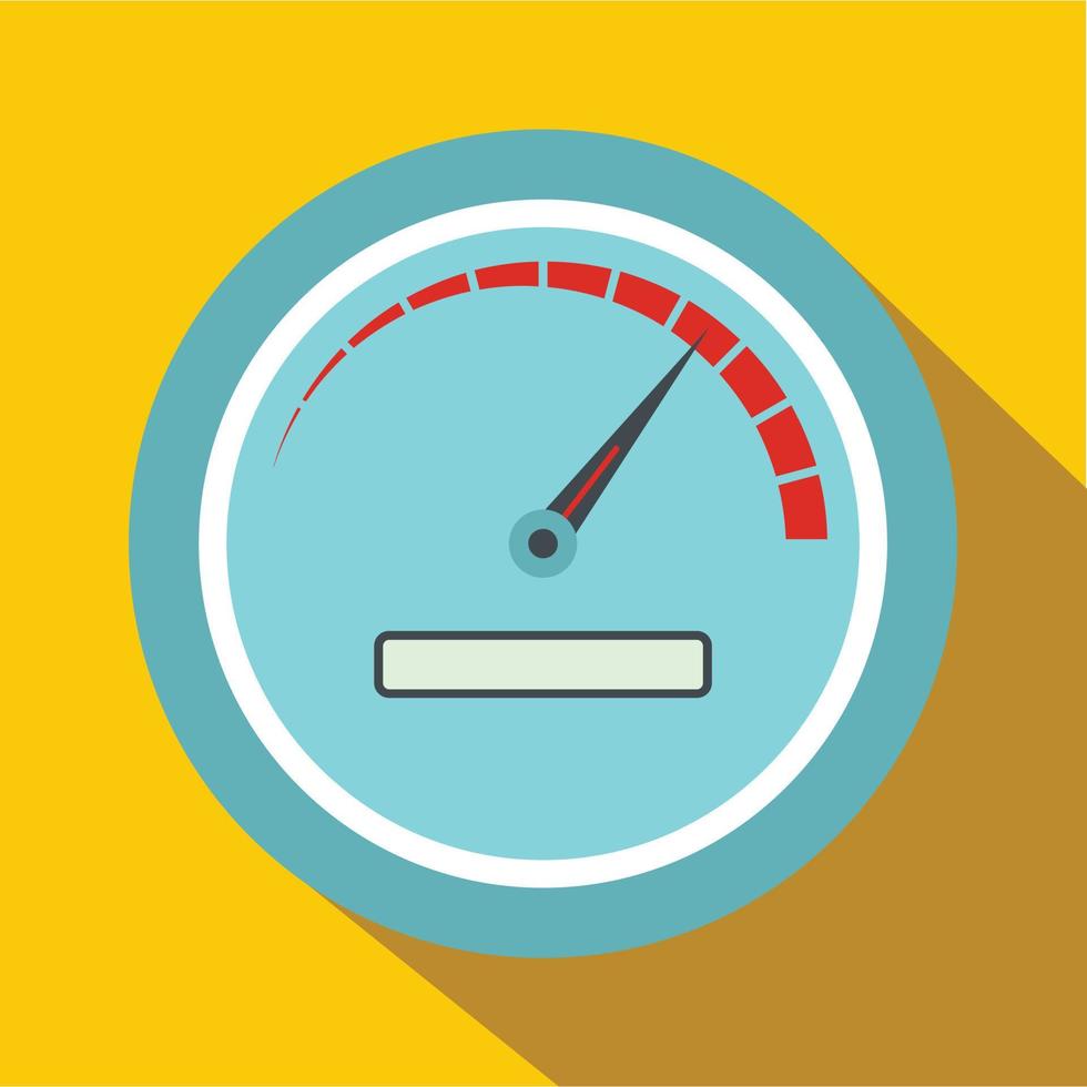 Speedometer icon in flat style vector