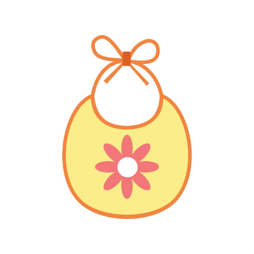 Baby bib flat icon vector