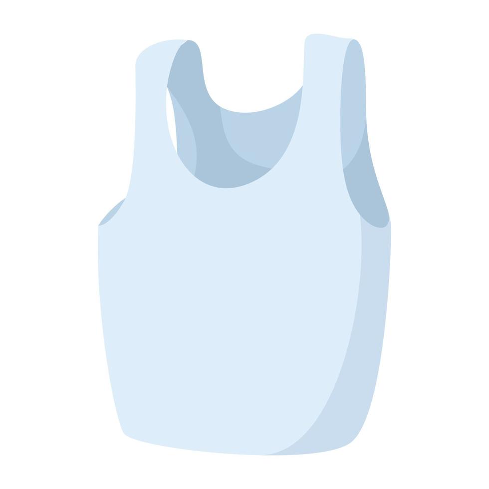 Sleeveless shirt icon, cartoon style vector