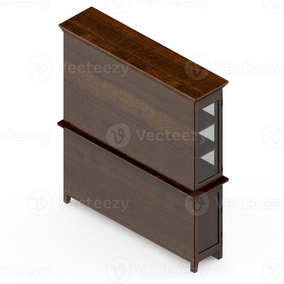 Isometric Cabinet 3D render png